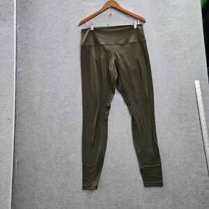Lululemon Women Activewear Pants 14 TALL Olive Green Yoga Legging 31"